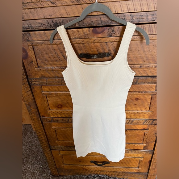 Dresses & Skirts - Ribbed tank dress cream color